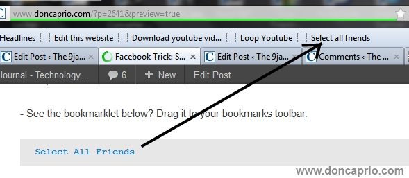Select All Friends On Facebook Event 2012 Chrome