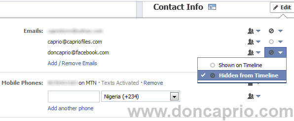facebook email change