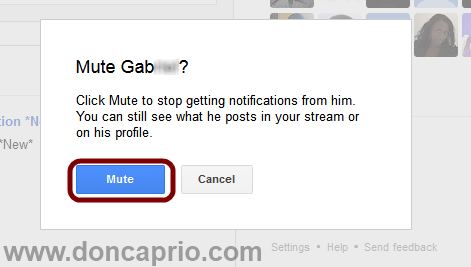 block google+ notifications