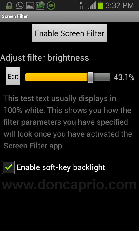 lower screen brightness on android