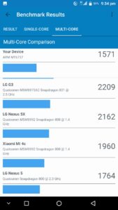 Vkworld Mix Plus Geekbench multi core