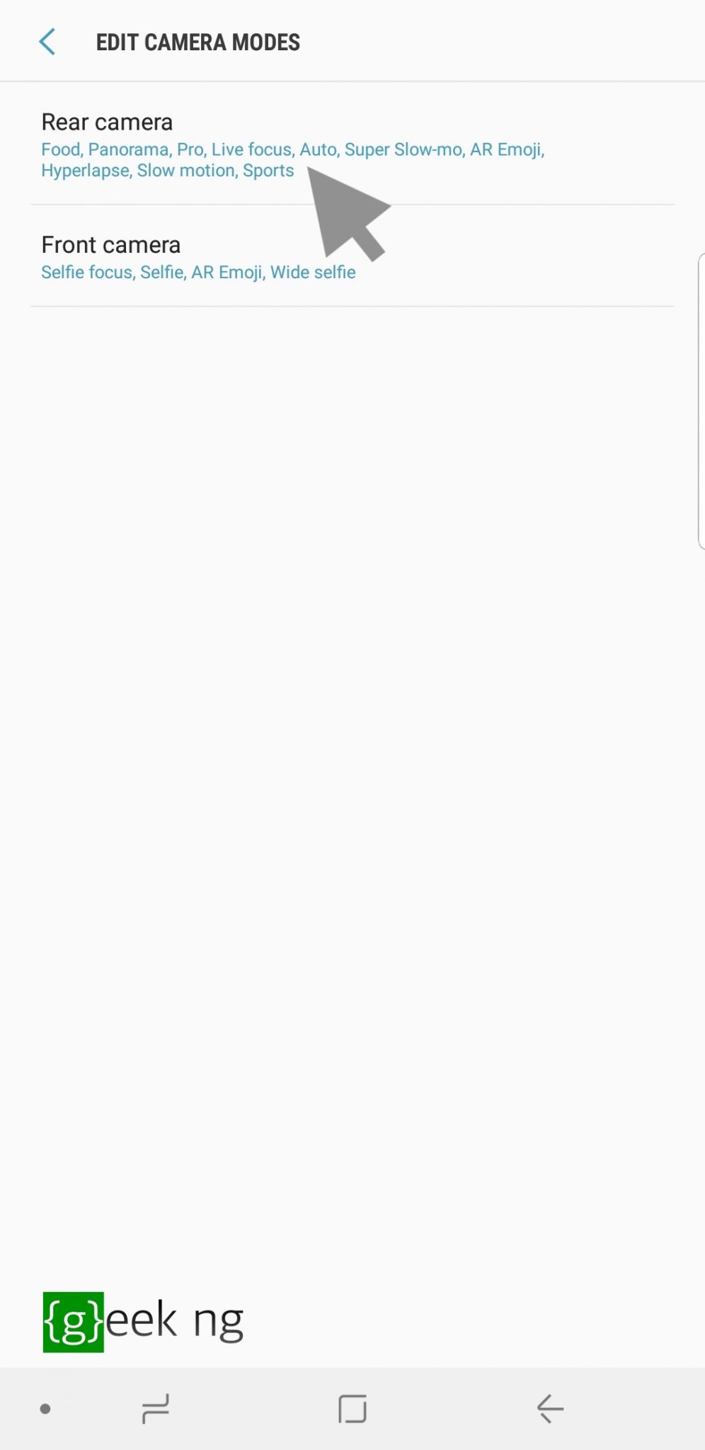 samsung galaxy s9+ camera settings