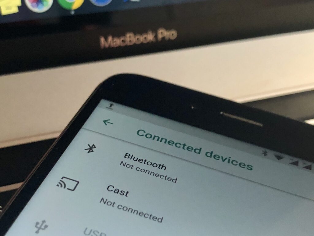 android phone and a macbook